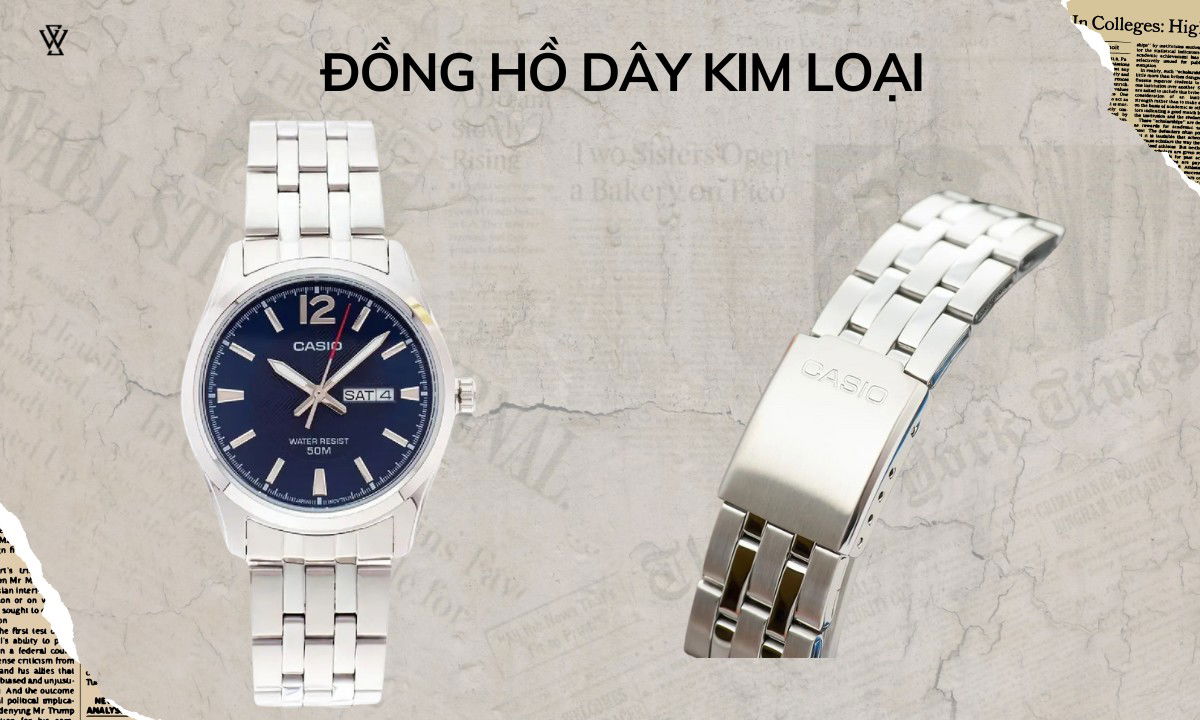 Con trai nên mua đồng hồ dây da hay dây kim loại 4 Đồng hồ dây kim loại