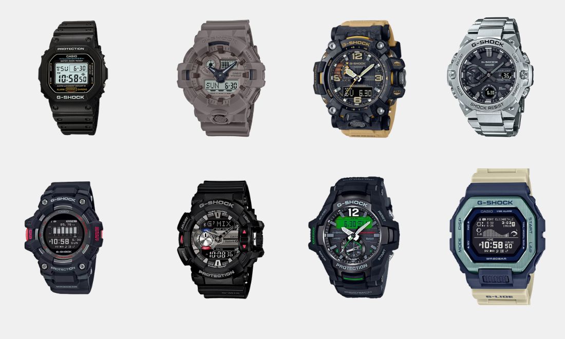 Sự thay đổi của các dòng G-shock theo thời gian 