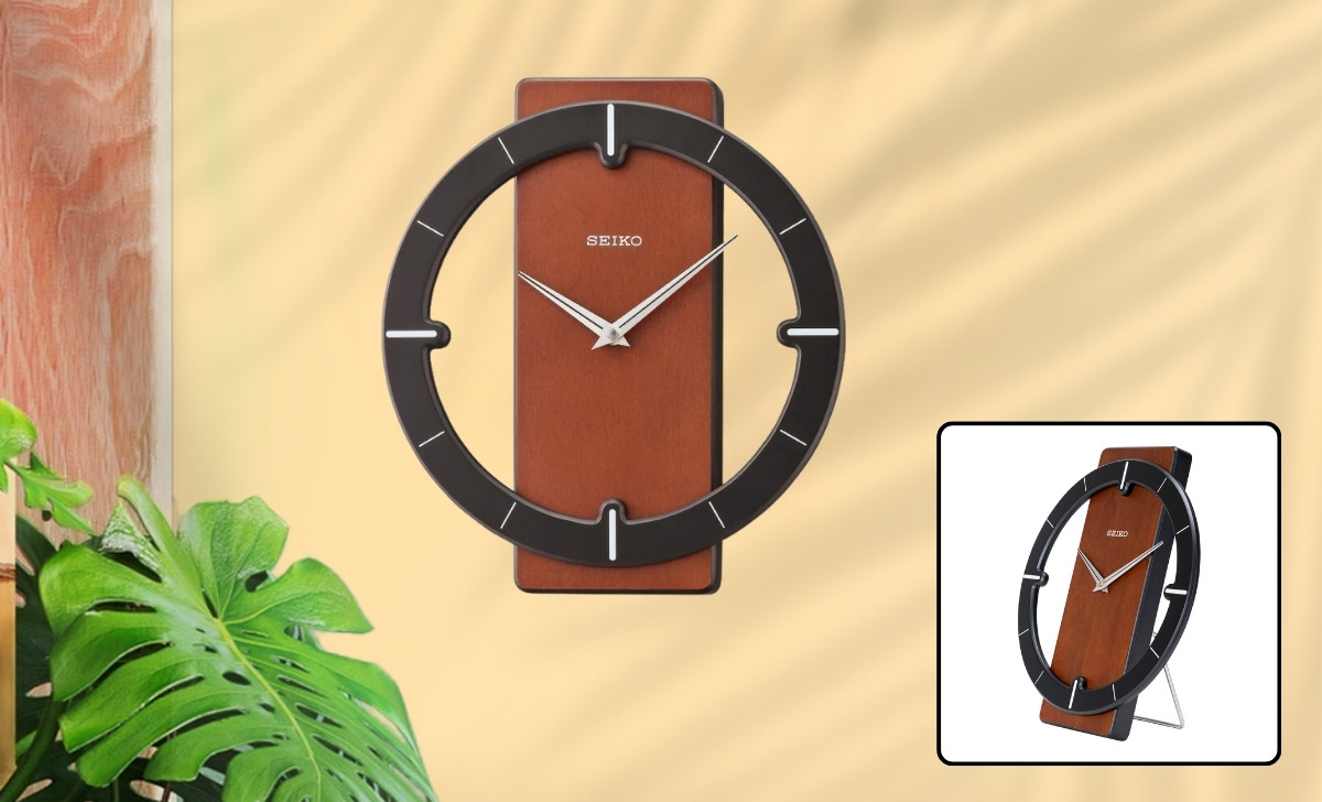 10+ những mẫu đồng hồ gỗ đẹp, mới nhất 2025 treo tường 2 đồng hồ gỗ treo tường để bàn Seiko QXA774Z