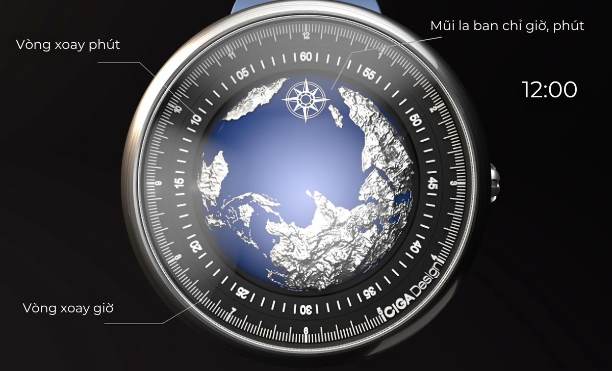 Top 8 mẫu đồng hồ không kim đặc sắc đáng sưu tầm 3 dong ho khong kim ciga design blue planet 2