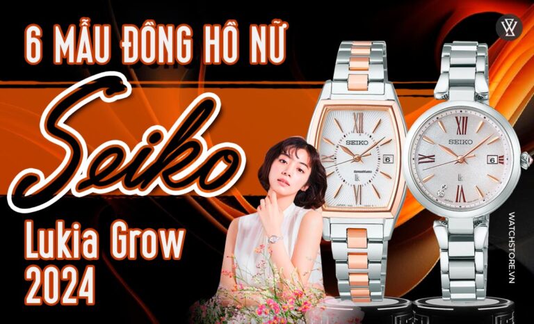 6 mẫu đồng hồ nữ Seiko Lukia Grow mới với họa tiết hoa nở