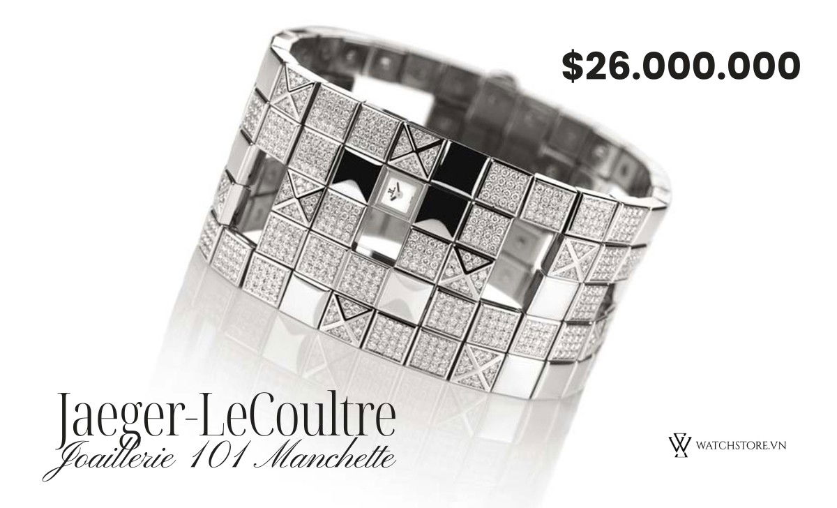 Top 10 chiếc đồng hồ đeo tay đắt nhất thế giới cập nhật 2024 5 Jaeger-LeCoultre Joaillerie 101 Manchette
