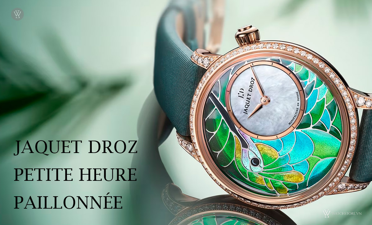 Enamel trên mặt đồng hồ là gì? 7 trường phái Enamel nổi bật 10 Jaquet Droz Petite Heure Paillonnée