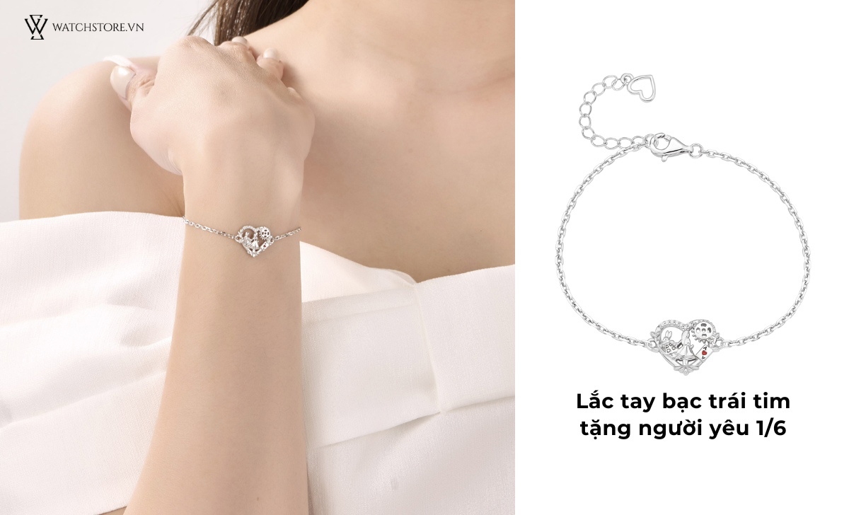 lắc tay bạc tặng người yêu 1-6