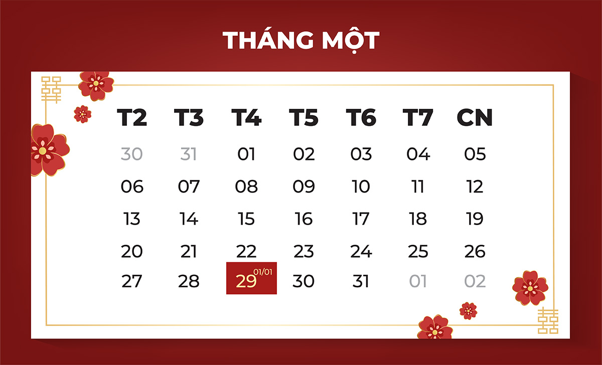 Mùng 1 Tết 2025 là ngày mấy dương lịch? Đồng hồ đếm ngược Tết âm Ất Tỵ 2 lịch mùng 1 Tết 2025
