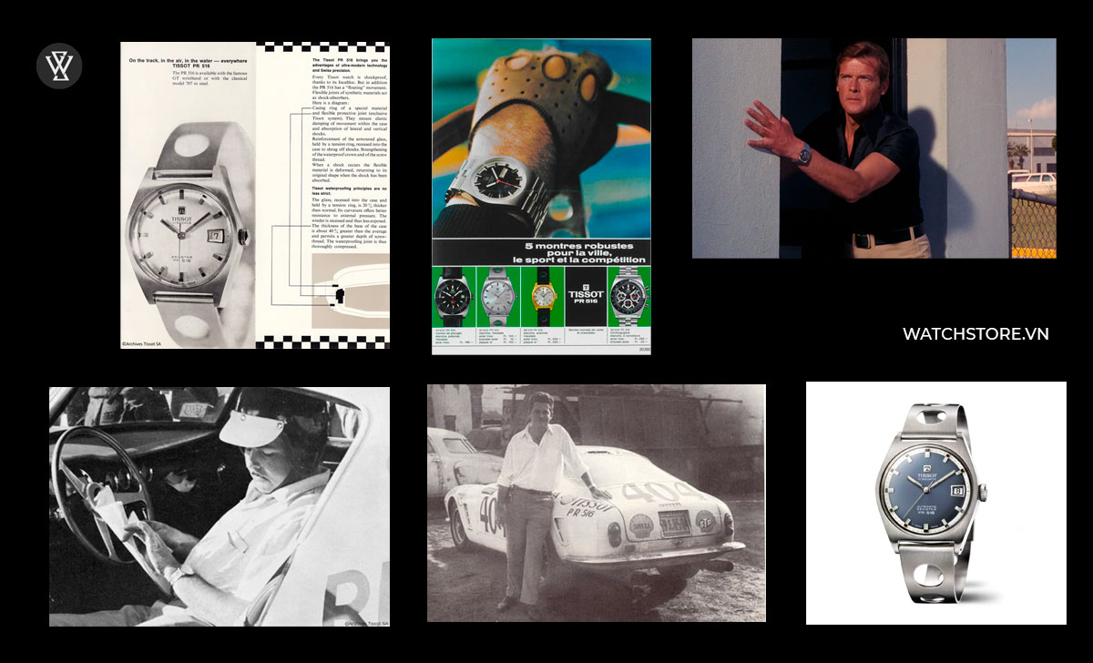 Tissot PR 516 Chronograph 2024 tái hiện thiết kế thập niên 70 8 lịch sử đồng hồ Tissot PR 516