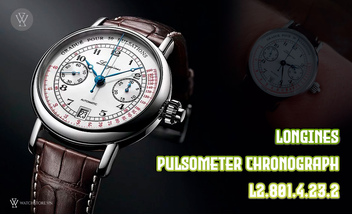 Pulsometer là gì? Cách hoạt động của đồng hồ đo nhịp tim 7 Longines Pulsometer Chronograph L2.801.4.23.2