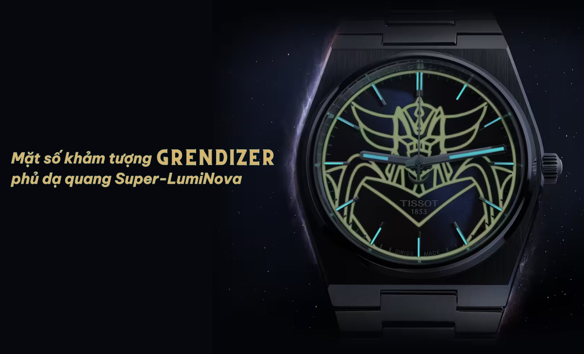 Mặt số khảm tượng Grendizer dạ quang