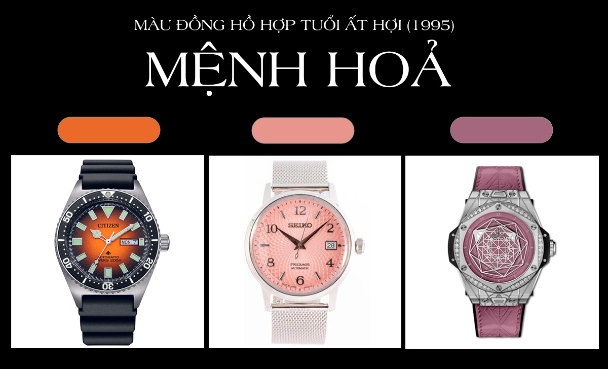 Tuổi Hợi đeo đồng hồ màu gì hợp mệnh? 40 mẫu nên chọn 4 màu đồng hồ hợp tuổi Ất Hợi