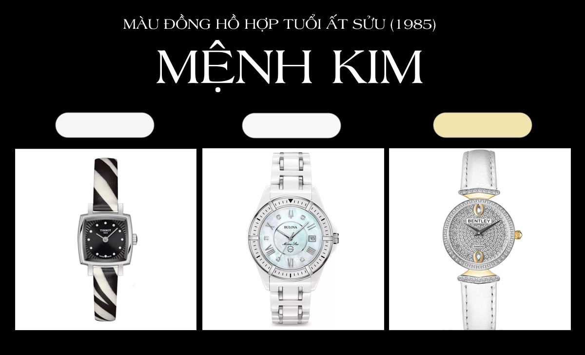 màu đồng hồ hợp tuổi Ất Sửu