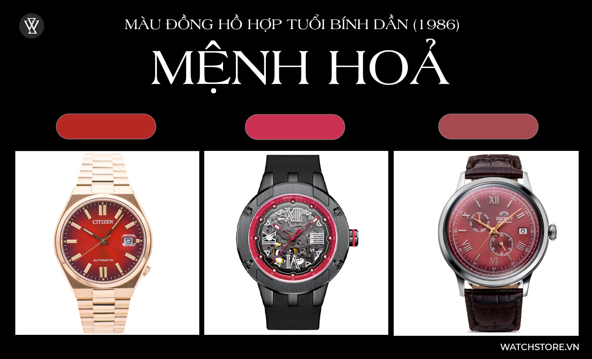 Tuổi Dần đeo đồng hồ màu gì để may mắn? Gợi ý mẫu hợp mệnh 4 màu đồng hồ hợp tuổi Bính Dần