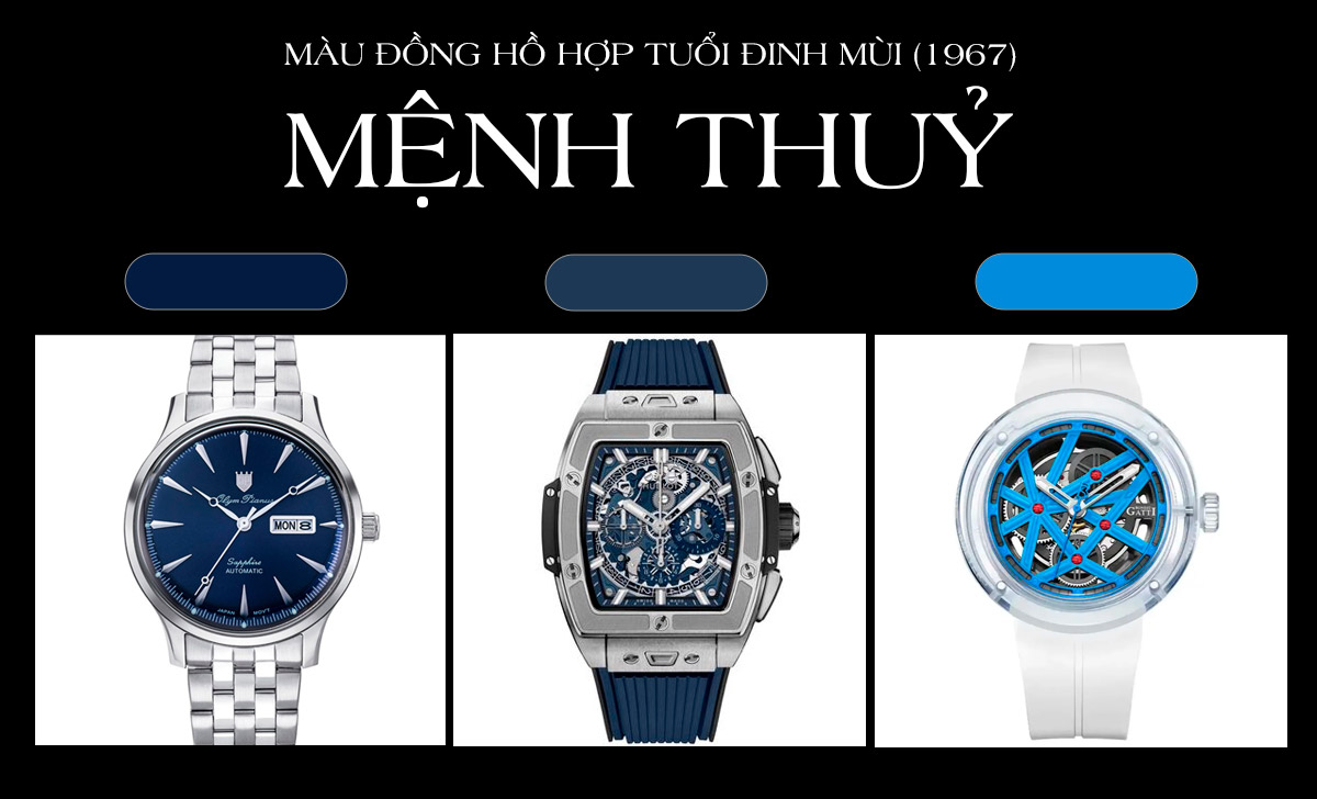 màu đồng hồ hợp tuổi Đinh Mùi 