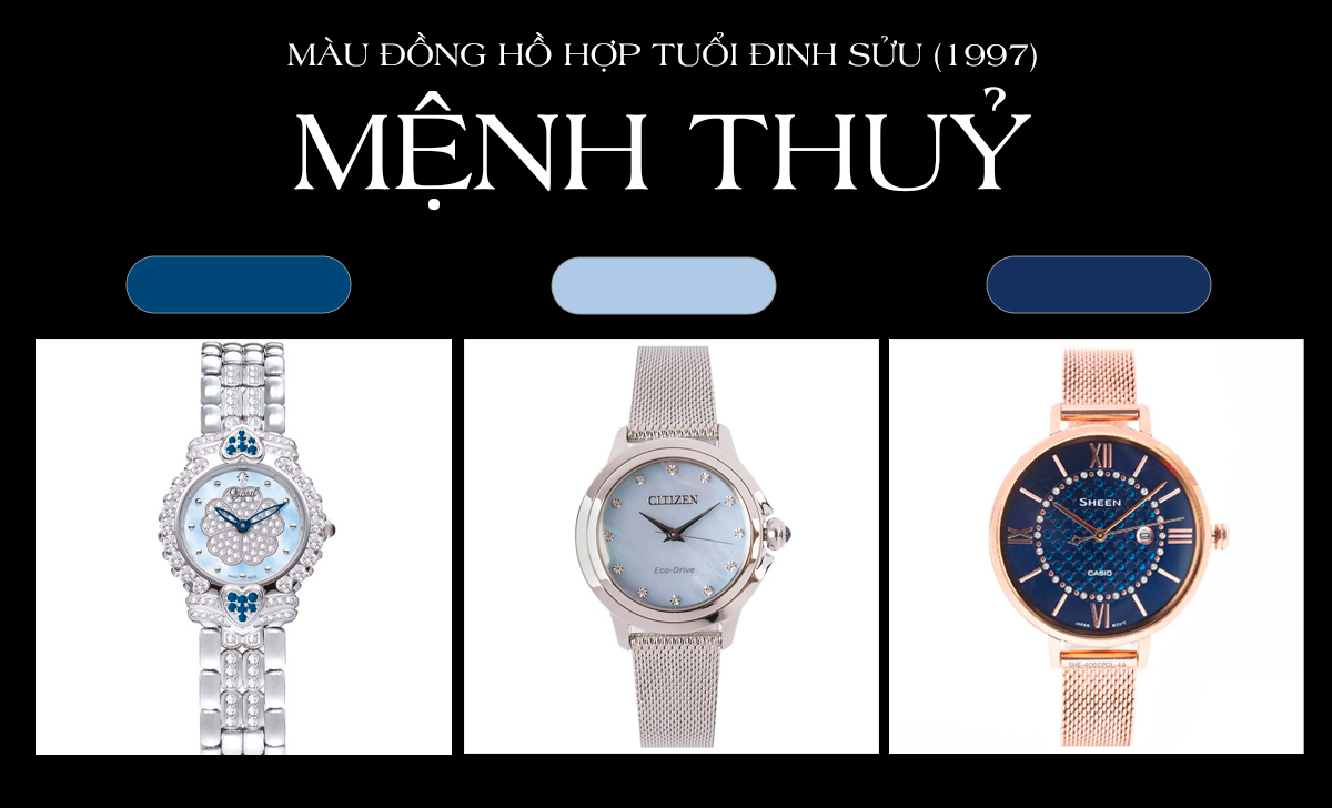 màu đồng hồ hợp tuổi Đinh Sửu