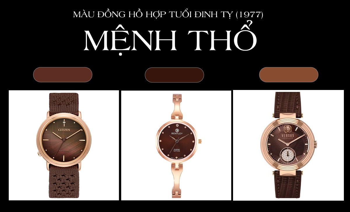 Tuổi Tỵ đeo đồng hồ màu gì hợp mệnh? 50 mẫu vượng tài lộc 3 màu đồng hồ hợp tuổi Đinh Tỵ