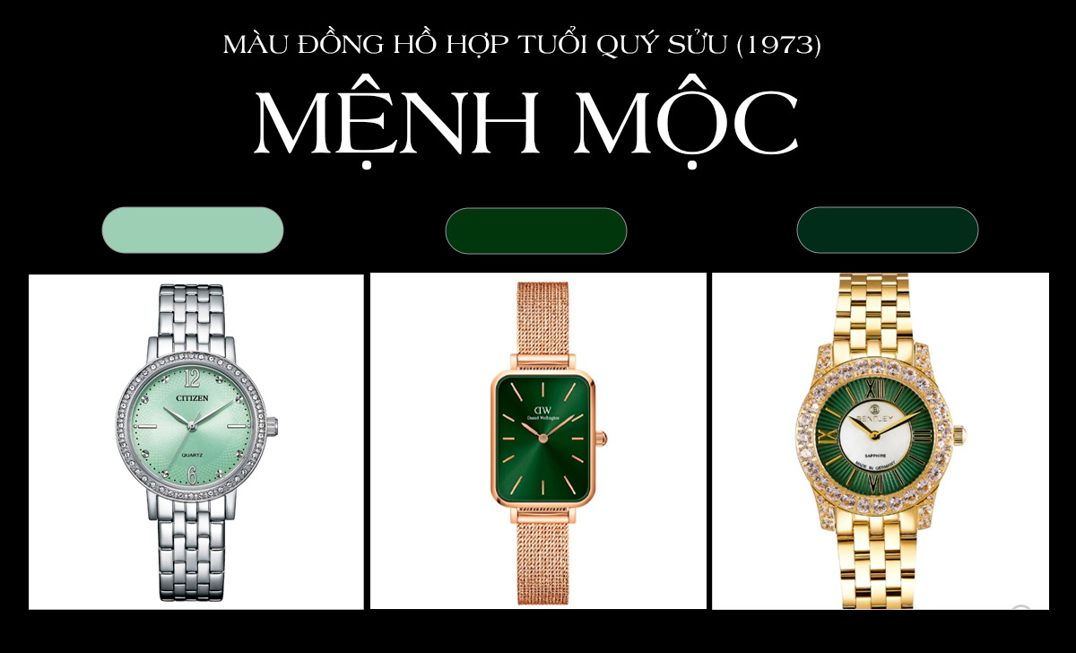 màu đồng hồ hợp tuổi Quý Sửu