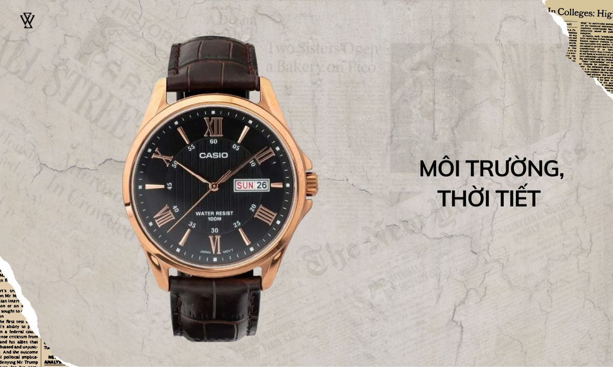 Con trai nên mua đồng hồ dây da hay dây kim loại 10 môi trường thời tiết