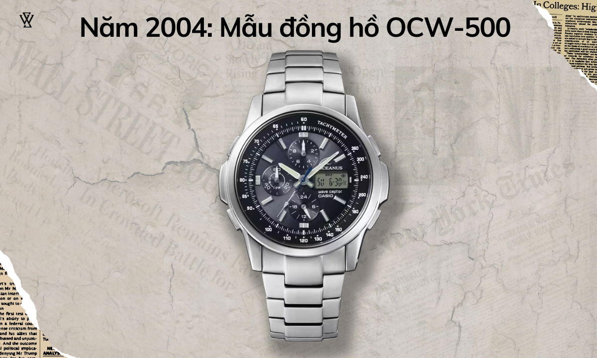 Chiếc đồng hồ được làm hoàn toàn bằng kim loại 