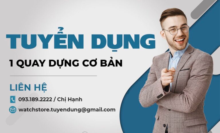 Nhân viên quay dựng video cơ bản 10-15tr