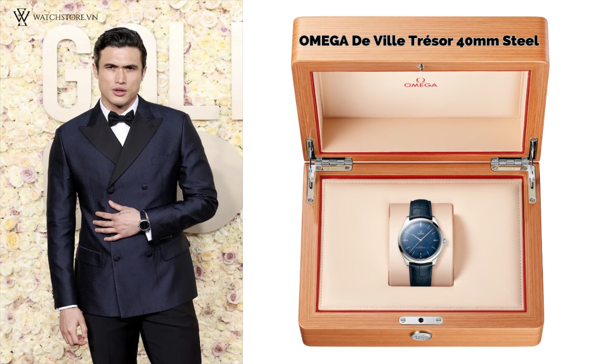 OMEGA De Ville Trésor 40mm Steel Charles Melton