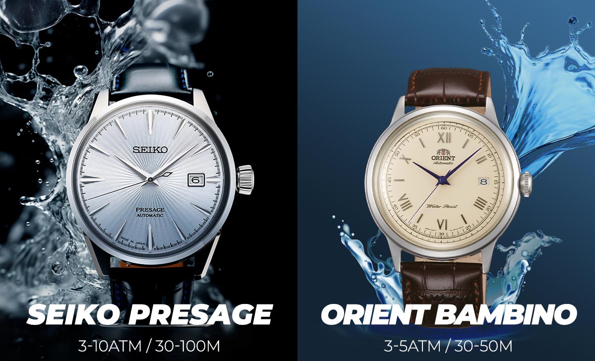 Orient Bambino vs Seiko Presage - 2 dòng đồng hồ cơ giá rẻ TỐT NHẤT 2 Orient Bambino Seiko Presage chống nước