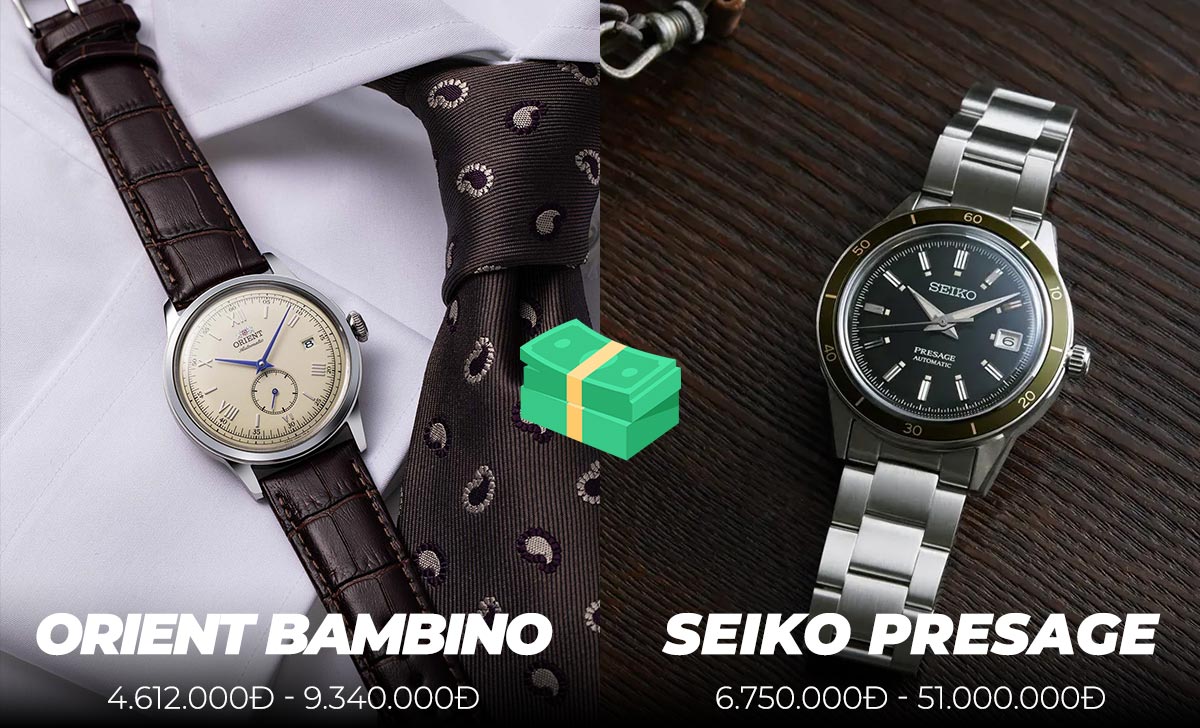 Orient Bambino vs Seiko Presage - 2 dòng đồng hồ cơ giá rẻ TỐT NHẤT 6 Orient Bambino Seiko Presage giá bán