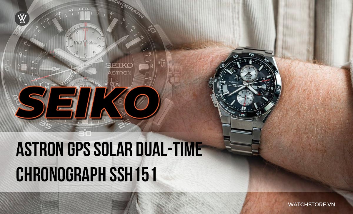 Top 15 mẫu đồng hồ Seiko mới nhất phát hành năm 2024 12 Seiko Astron GPS Solar Dual-Time Chronograph SSH151