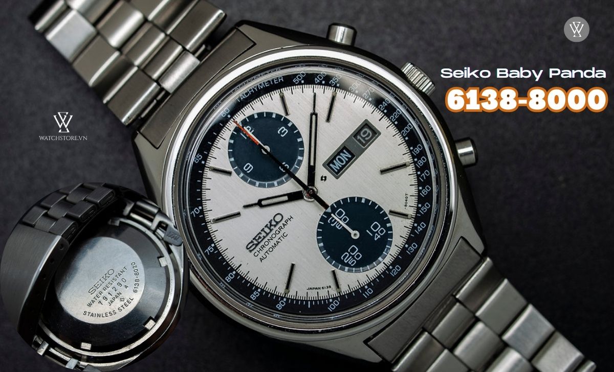 Danh sách 15 dòng đồng hồ Seiko cổ giá dưới $8000 độc đáo 16 Seiko Baby Panda 6138-8000 Series