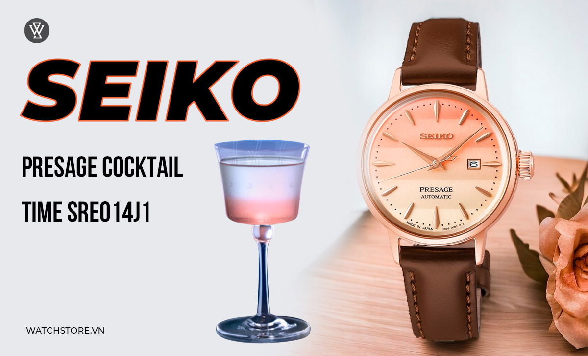 Top 15 mẫu đồng hồ Seiko mới nhất phát hành năm 2024 1 Seiko Presage Cocktail Time SRE014J1