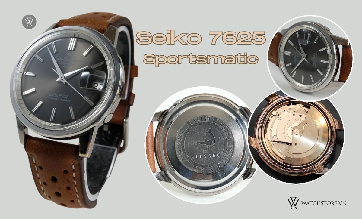 Danh sách 15 dòng đồng hồ Seiko cổ giá dưới $8000 độc đáo 4 Seiko Sportsmatic 7625 Series