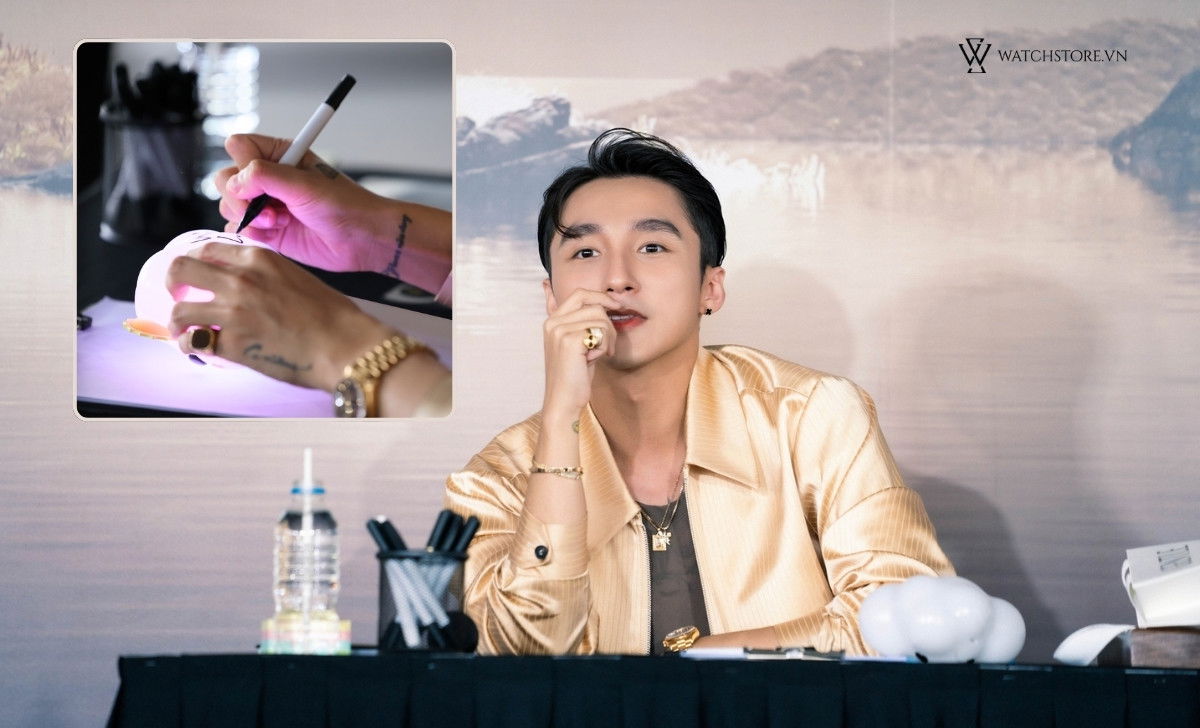 Sơn Tùng M-TP khoe đồng hồ Rolex 1.4 tỷ dát vàng tại Skymeet 2024 3 Sơn Tùng M-TP ký tặng fan Skymeet