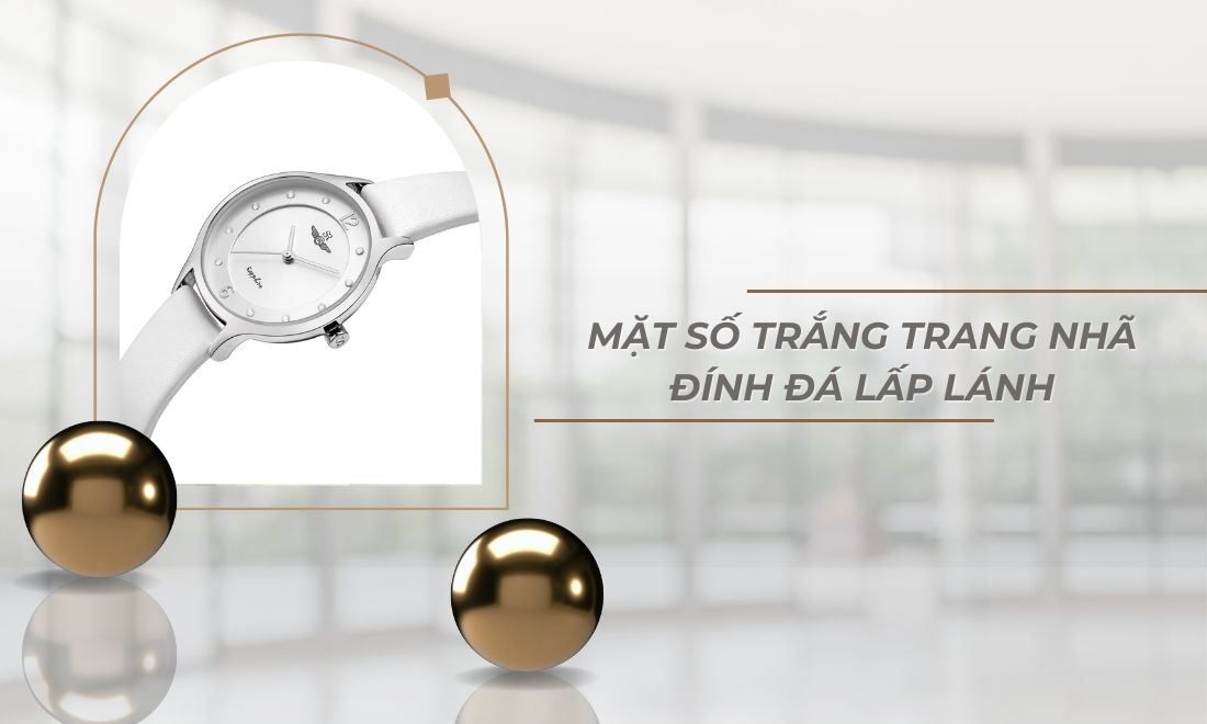 Mặt số trắng trang nhã