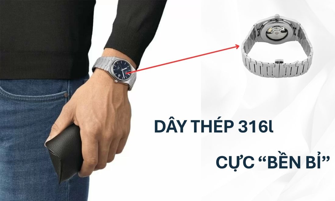 Dây thép 316L cực bền bỉ và ôm trọn cổ tay