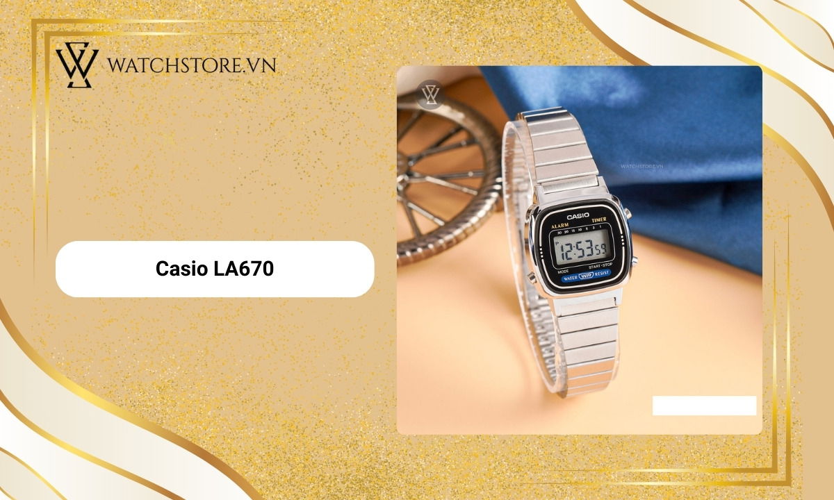 Casio LA-670 thiết kế thanh mảnh, dễ đeo