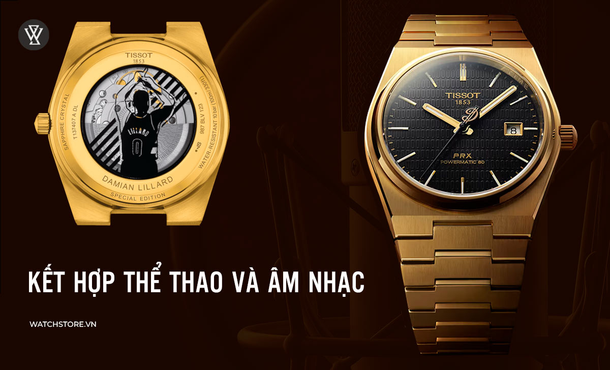 Tissot Damian Lillard họa tiết thể thao âm nhạc