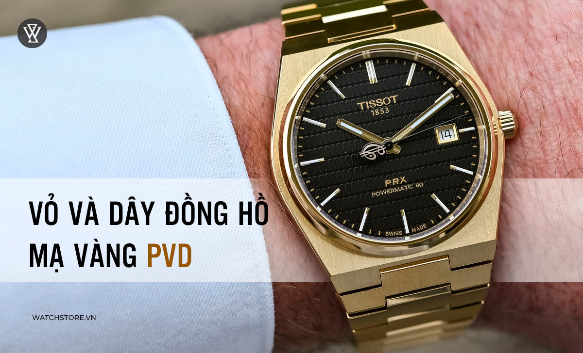 vỏ dây mạ vàng PVD tissot prx damian lillard