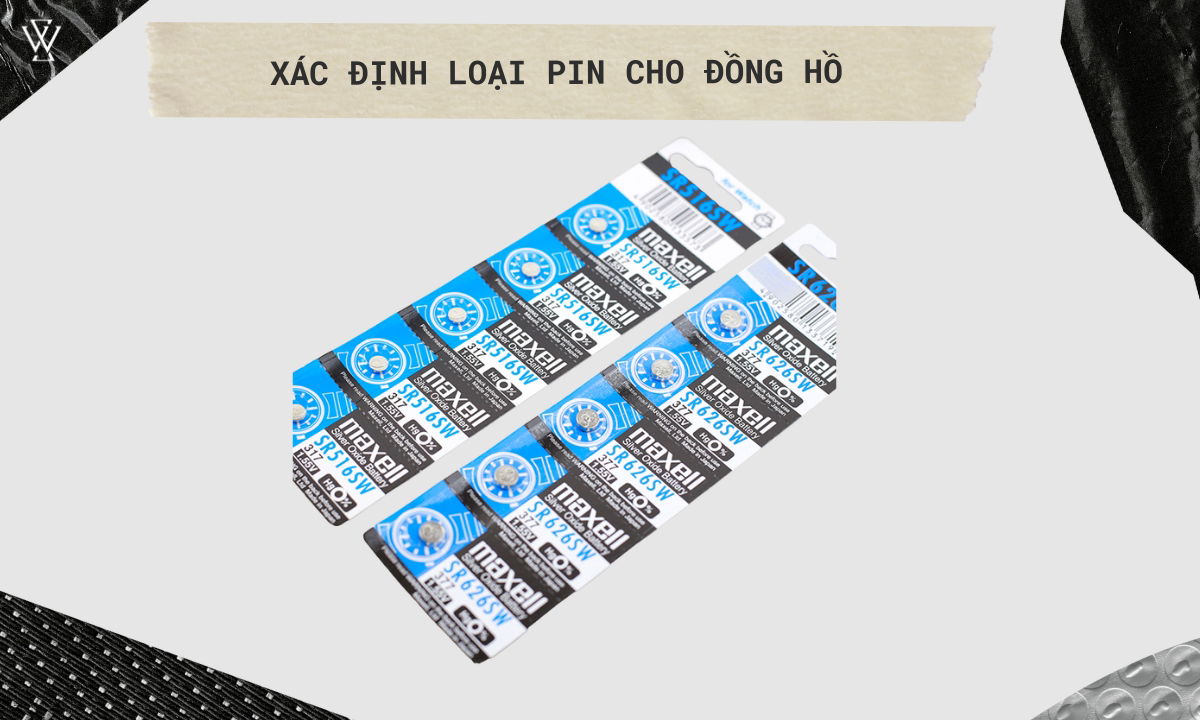 lưu ý xác định đúng loại pin đồng hồ mình đang sử dụng 