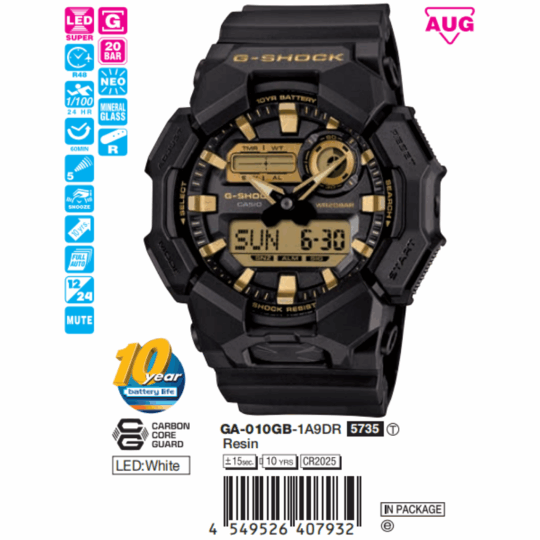 Casio 55.1 x 51.9mm Nam GD-010GB-1A9DR