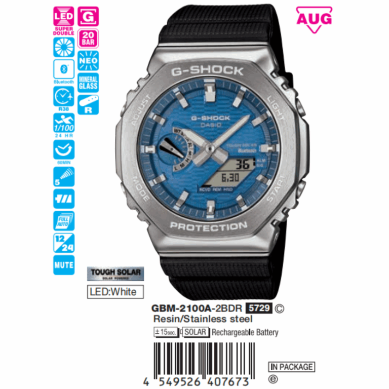 Casio 49.3 x 44.4mm Nam GBM-2100A-2BDR