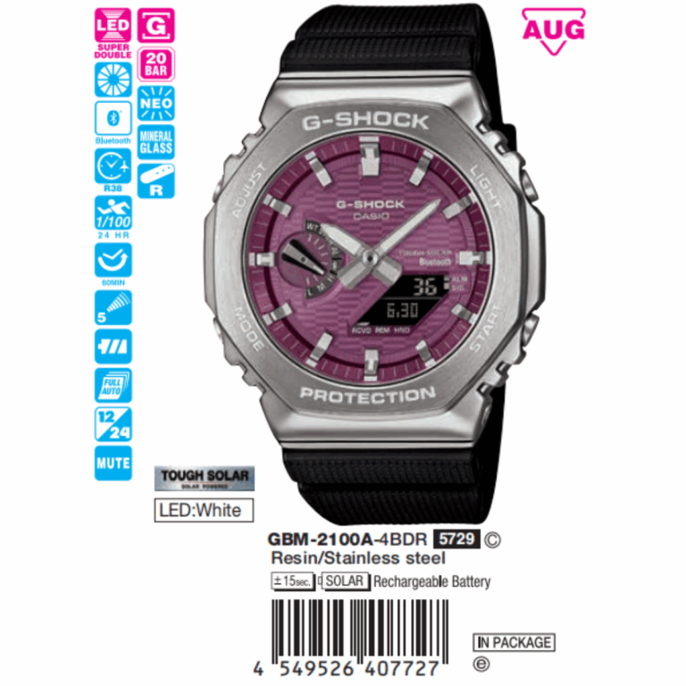 Casio 49.3 x 44.4mm Nam GBM-2100A-4BDR