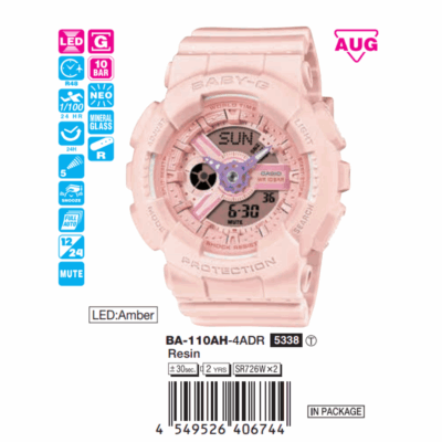 Ảnh sản phẩm Casio 43.4mm Nữ BA-110AH-4ADR