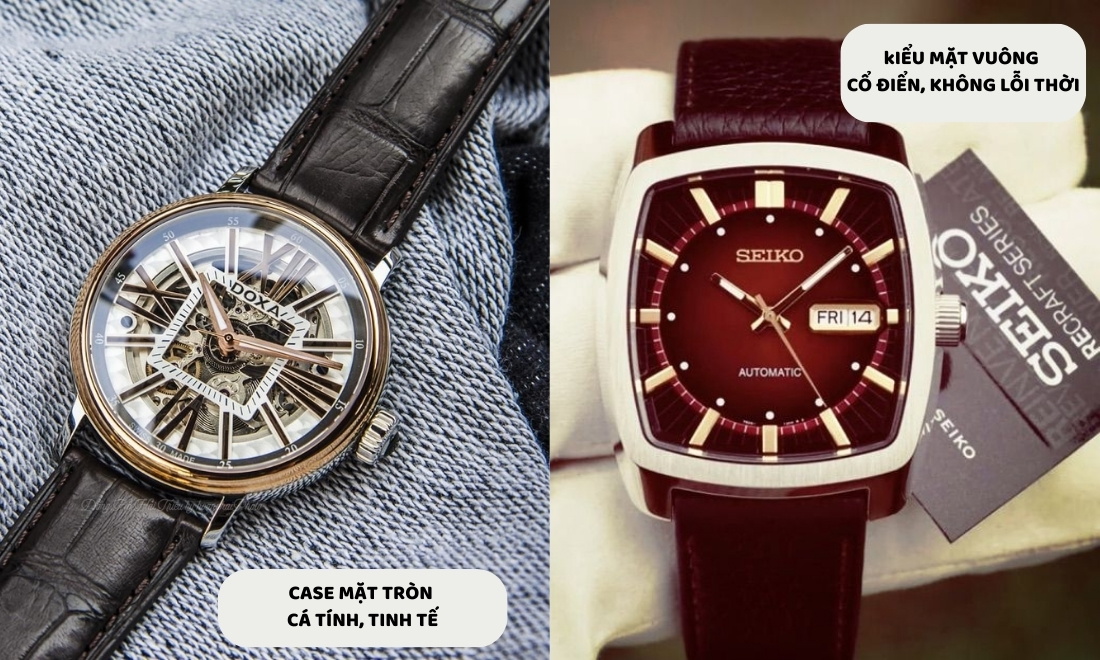 Case đồng hồ là gì? Toàn tập về vỏ “cỗ máy thời gian” và bí quyết chọn 4 Dáng tròn và vuông là lựa chọn phổ biến nhất hiện nay