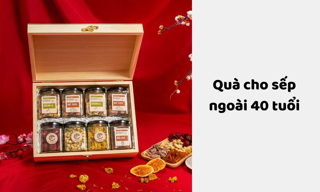 Nếu lãnh đạo nữ đã có tuổi, hãy tặng cho cô ấy một set quà thực phẩm chức năng 