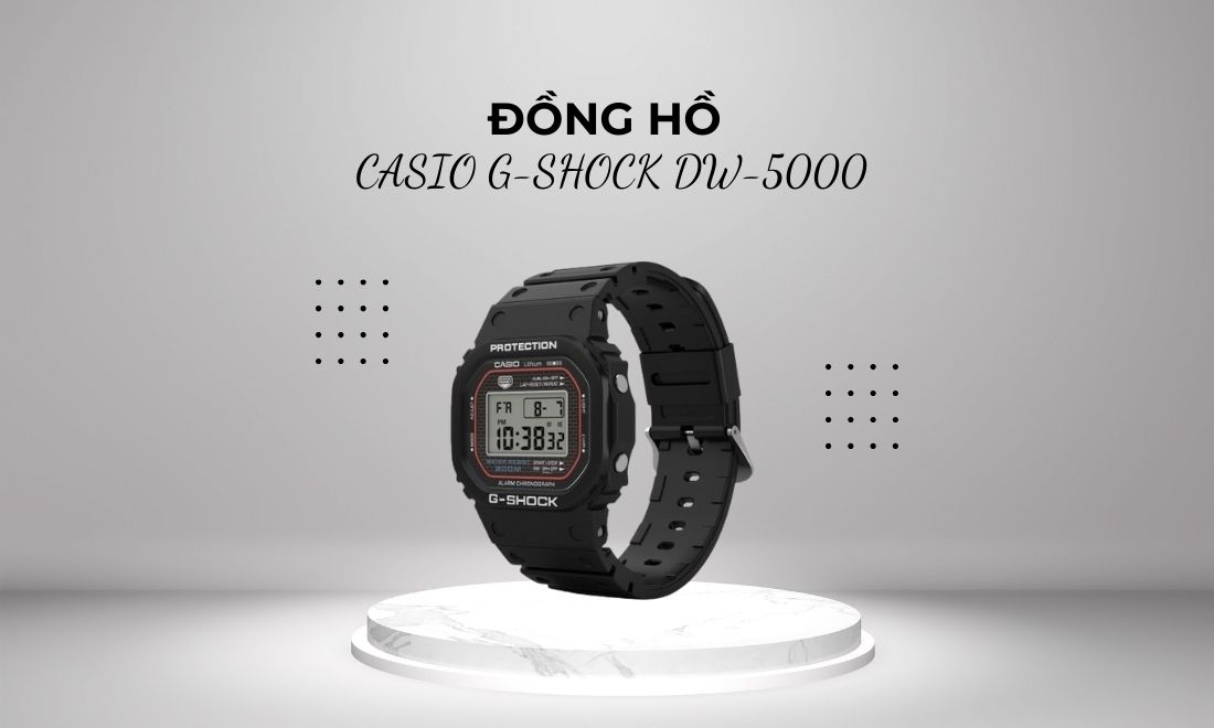 Hướng dẫn sử dụng đồng hồ CASIO G-SHOCK DW-5000 chi tiết từ A-Z 1 CASIO G-SHOCK DW-5000/DW-5600 nổi tiếng vì độ bền và thiết kế đơn giản