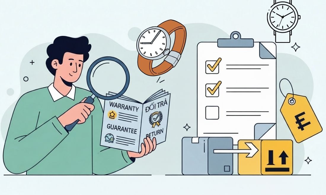 Kinh nghiệm nhập đồng hồ giá sỉ và gợi ý địa chỉ uy tín cho shop 2 Chính sách bảo hành