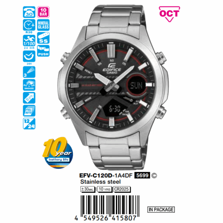 Casio 45.5mm Nam EFV-C120D-1A4DF