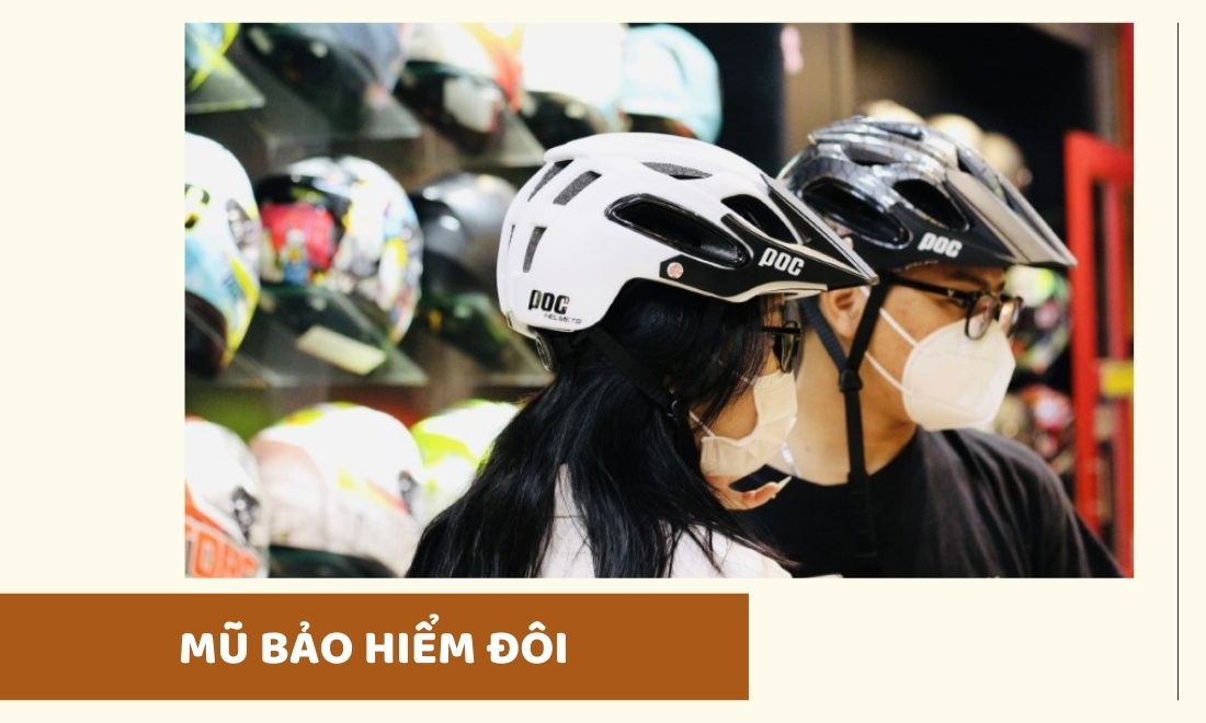 Mũ bảo hiểm thiết kế giống nhau