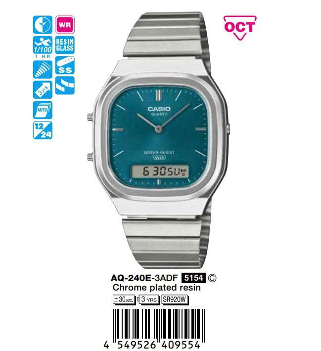 Casio 38.8 Unisex AQ-240E-3ADF