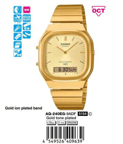Ảnh sản phẩm Casio 40mm Unisex AQ-240EG-9ADF