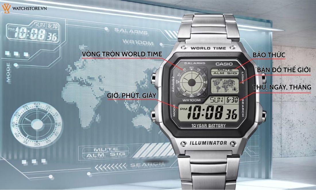 Thiết kế của Casio AE1200