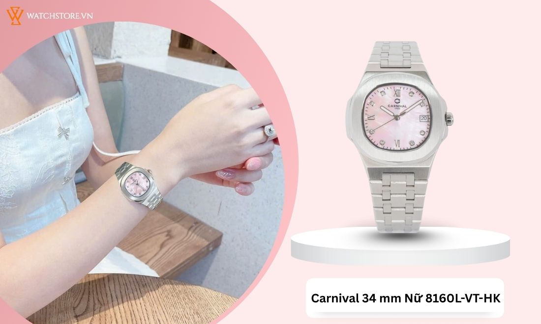 10 mẫu đồng hồ tặng 20/10/2025 sang trọng, tinh tế và ý nghĩa 5 Mặt khảm trai nhẹ